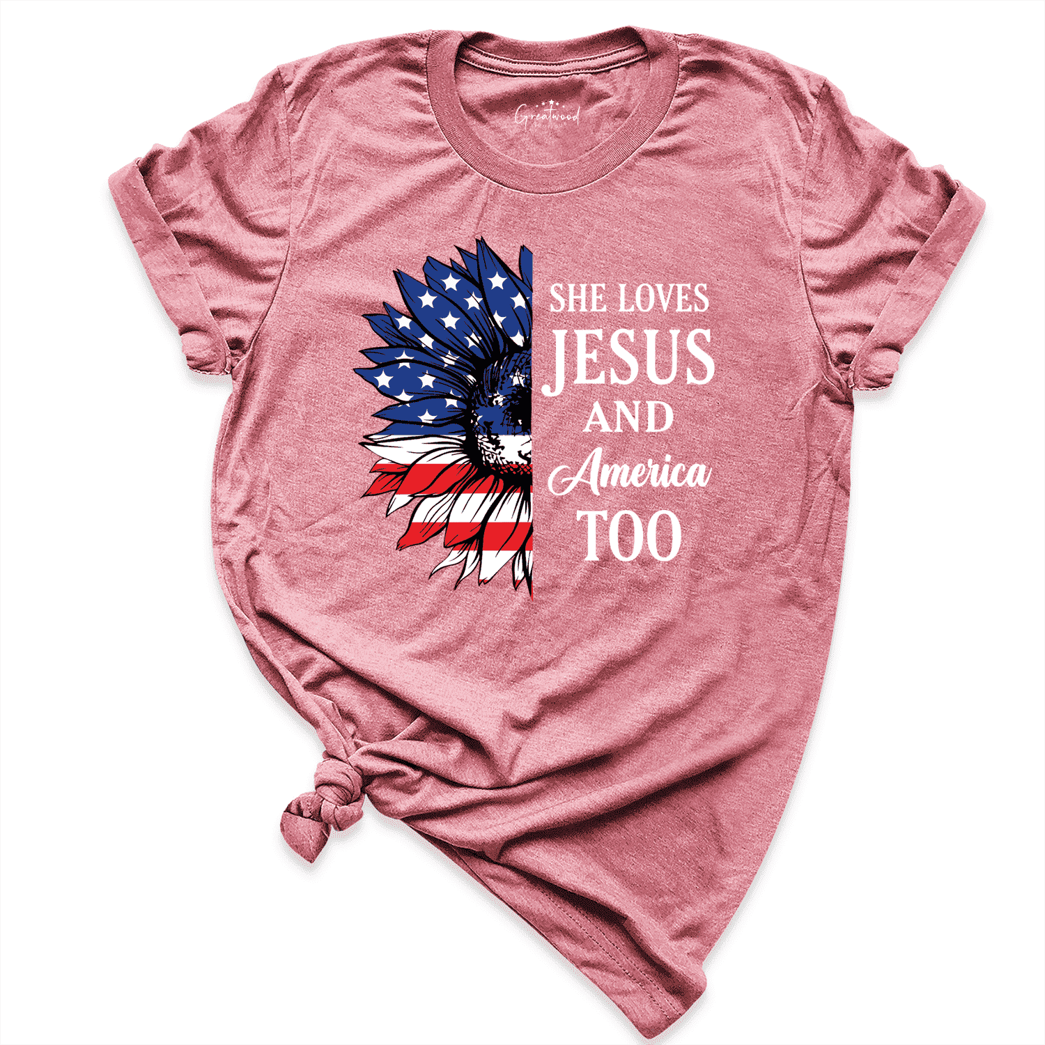 She Loves Jesus And American Too Shirt Mauve - Greatwood Boutique