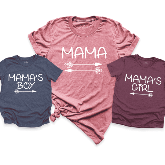 Mama Girl & Boy Shirt Mauve - Greatwood Boutique