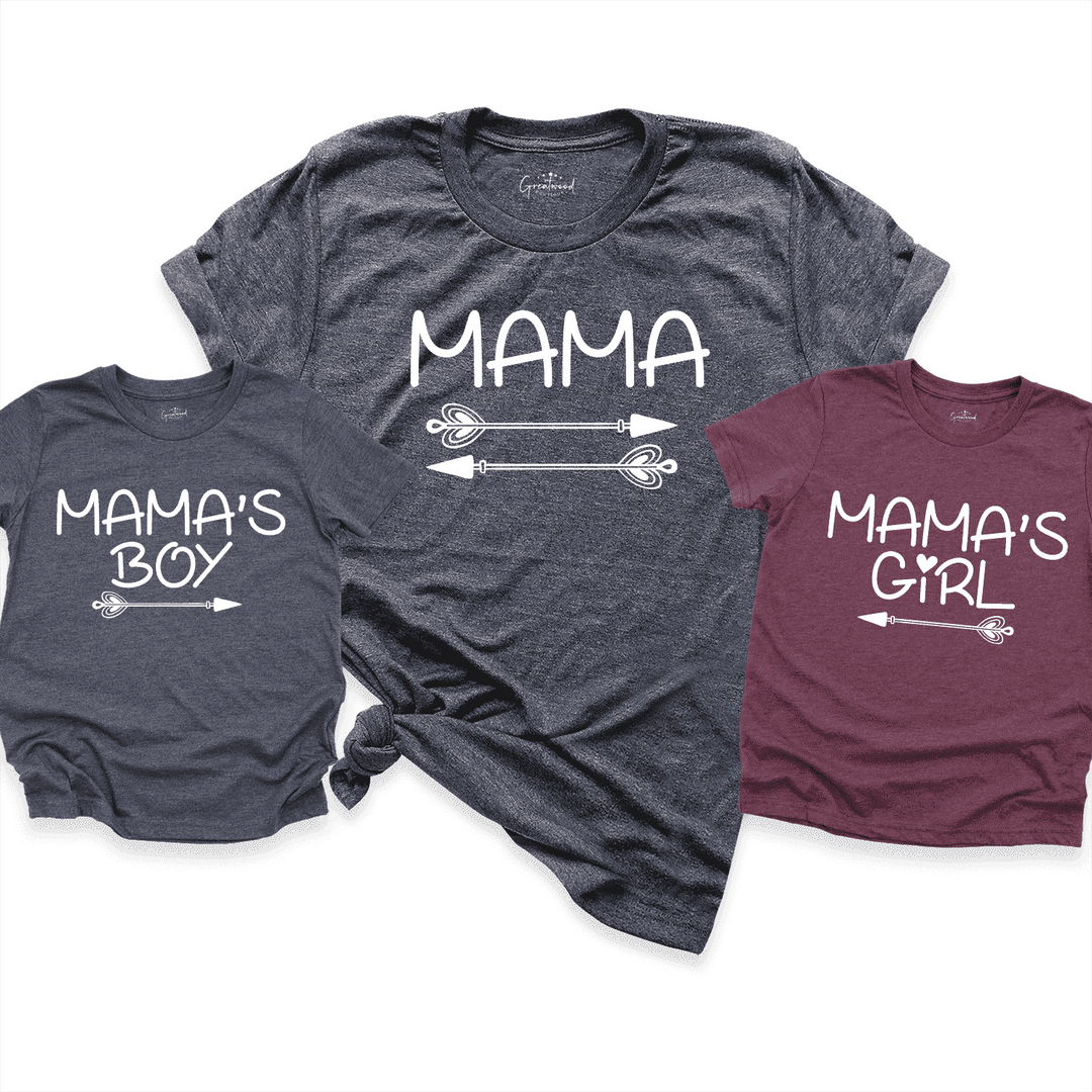 Mama Girl & Boy Shirt D.Grey - Greatwood Boutique