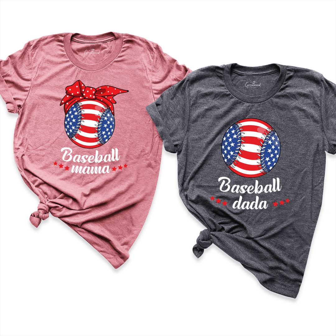 Baseball Mama&Dada Shirt Mauve - Greatwood Boutique