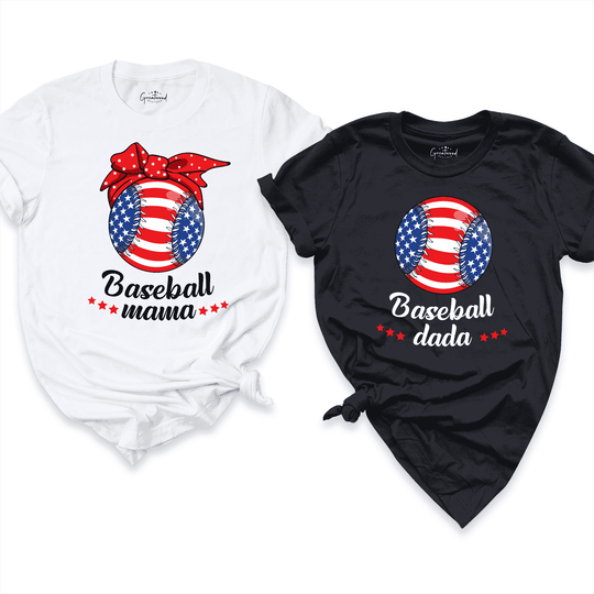 Baseball Mama&Dada Shirt White - Greatwood Boutique