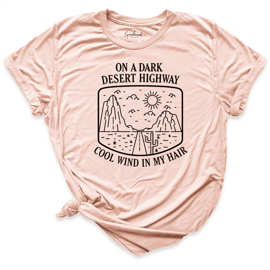 Dark Desert Highway Shirt Peach - Greatwood Boutique