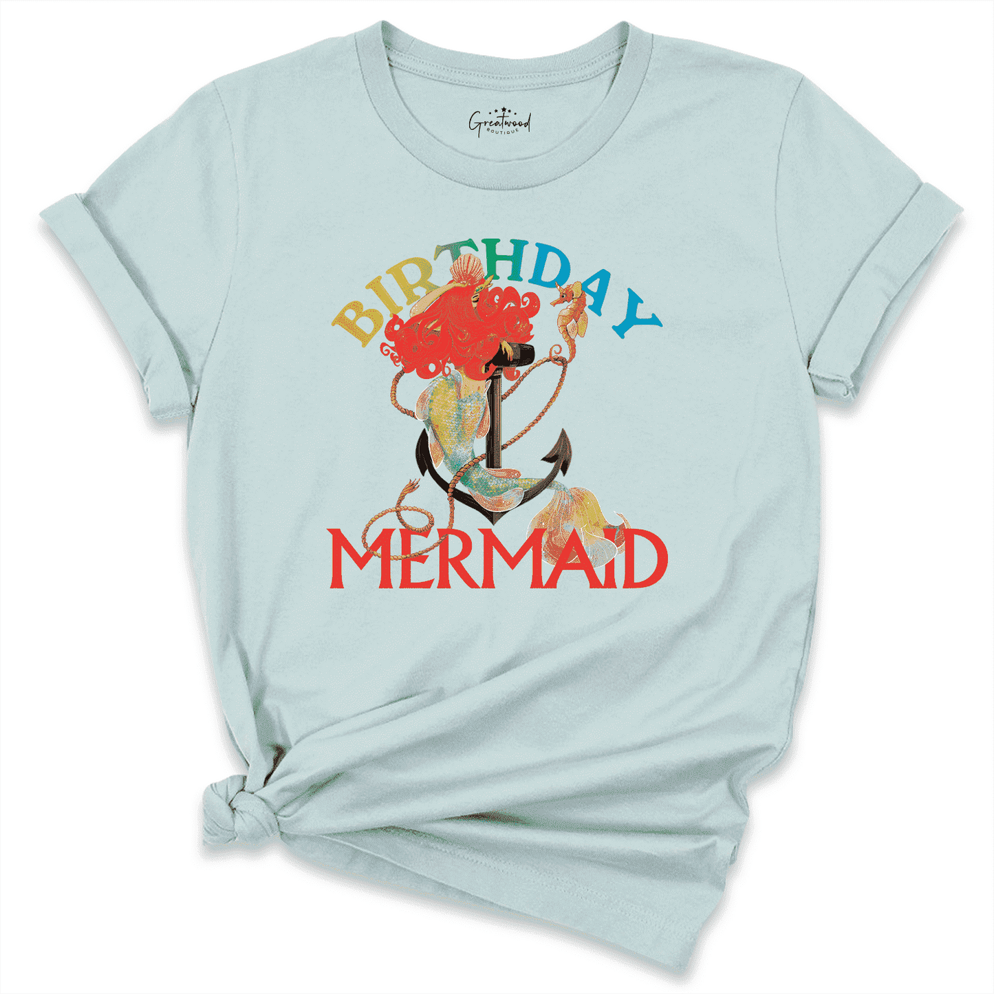 Birthday Mermaid Shirt Blue - Greatwood Boutique