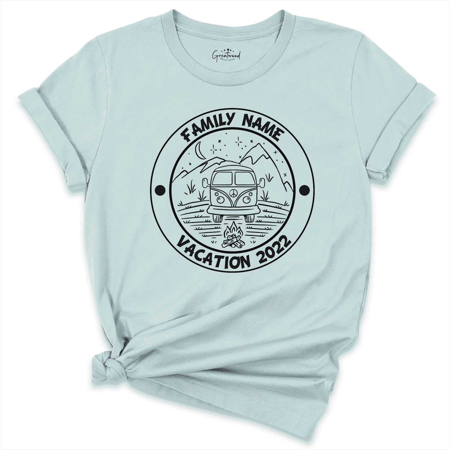 Custom Family Vacation Shirt Blue - Greatwood Boutique