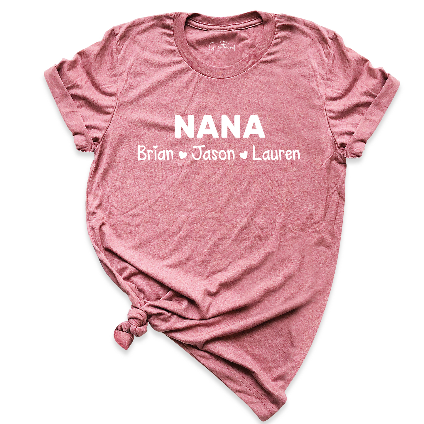 Nana With Grandkids Names Shirt
