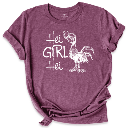 Hei Girl Hei Shirt Maroon - Greatwood Boutique