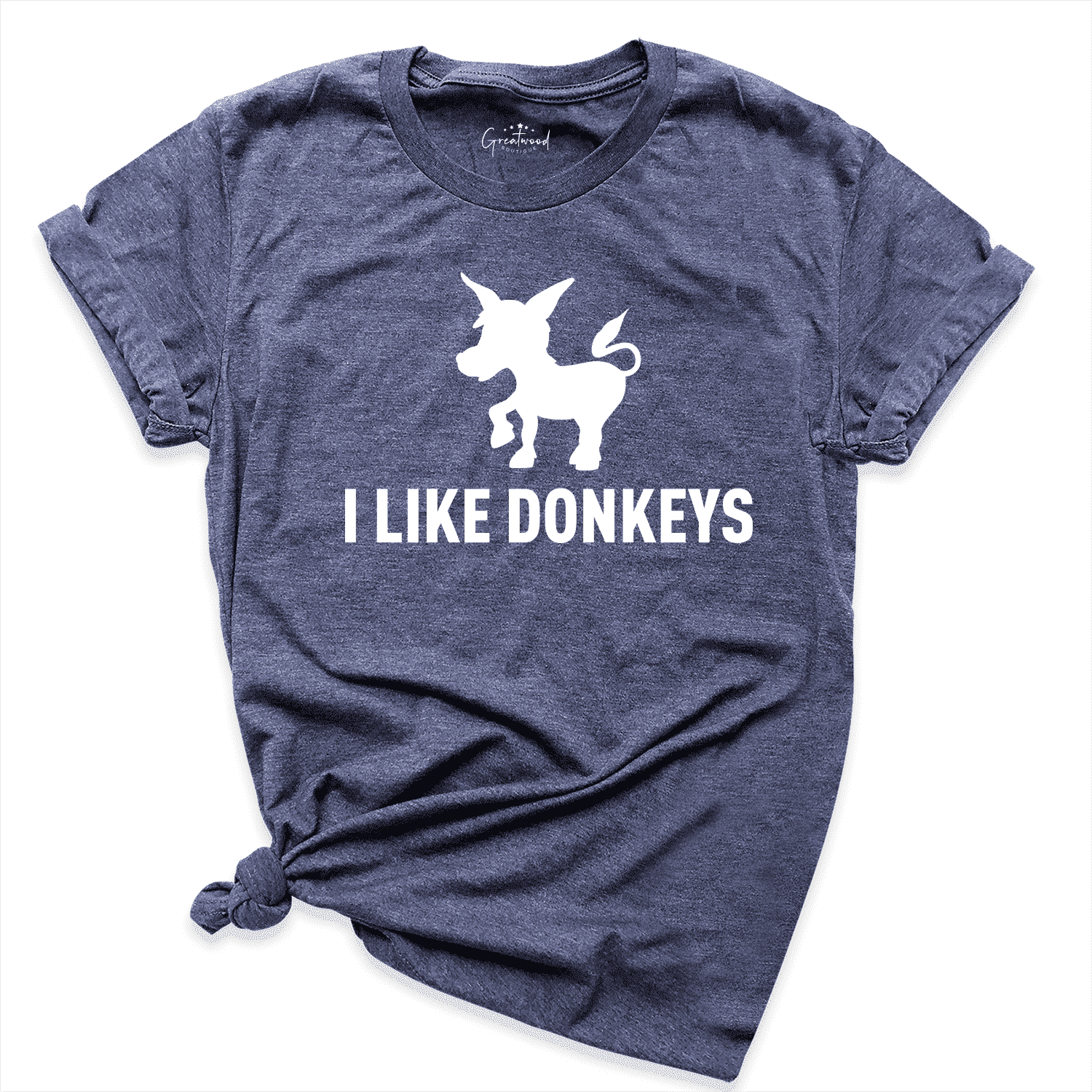 I Like Donkeys Shirt Navy - Greatwood Boutique