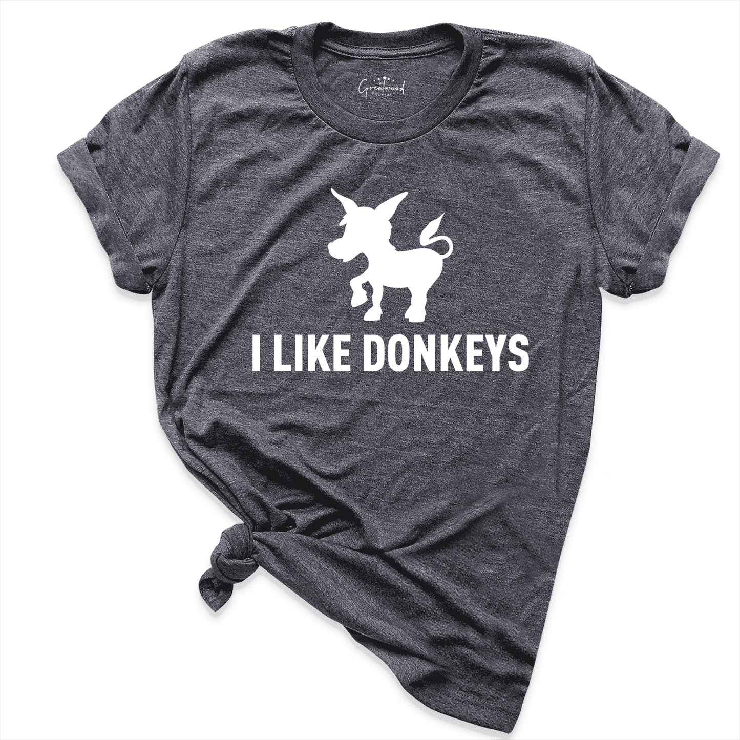 I Like Donkeys Shirt D.Grey - Greatwood Boutique