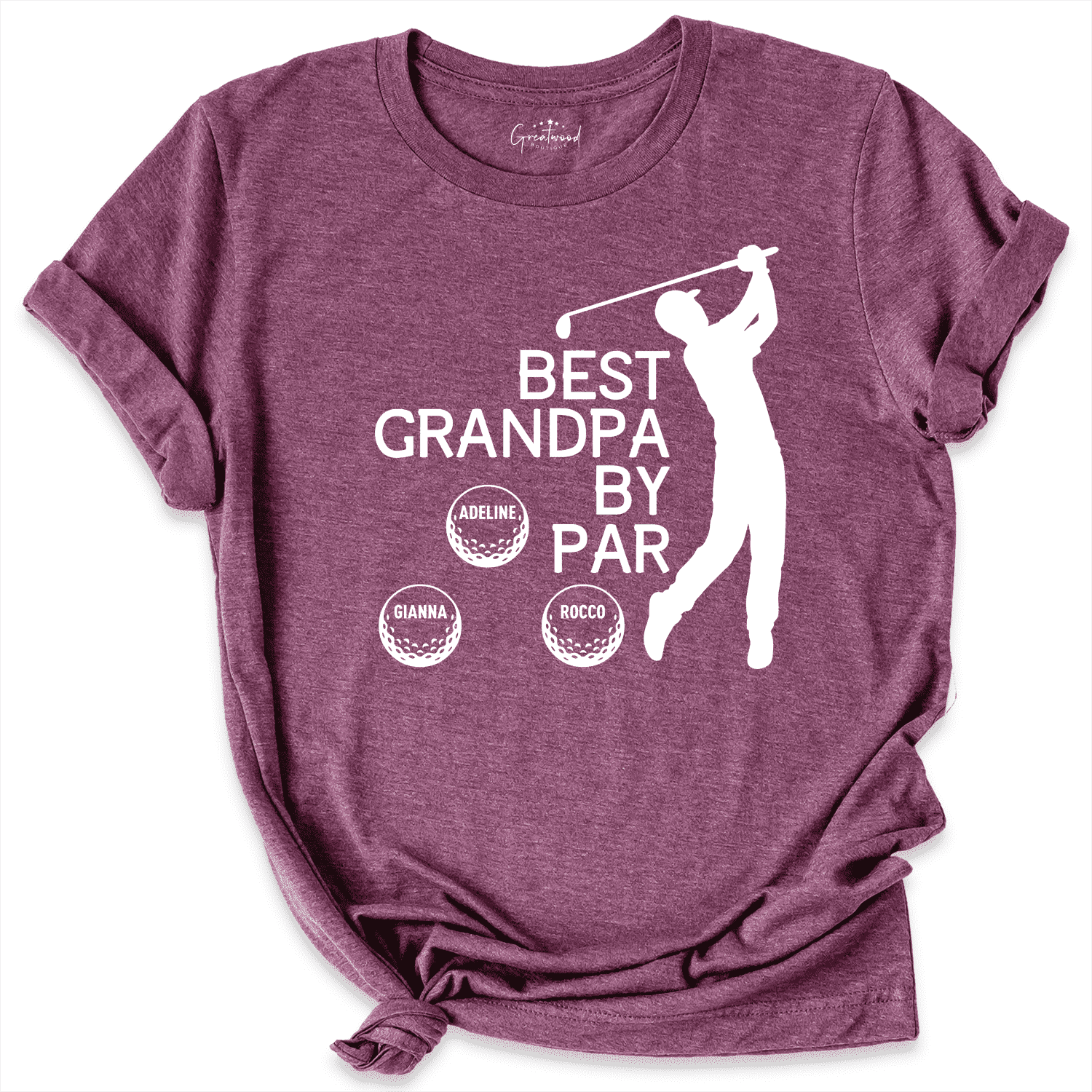 Best Grandpa By Par Shirt Maroon - Greaywood Boutique