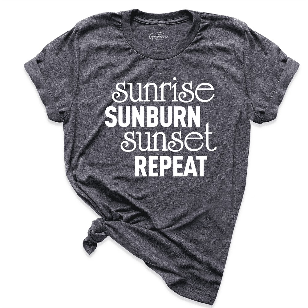 Sunrise Sunset Repeat Shirt D.Grey - Greatwood Boutique
