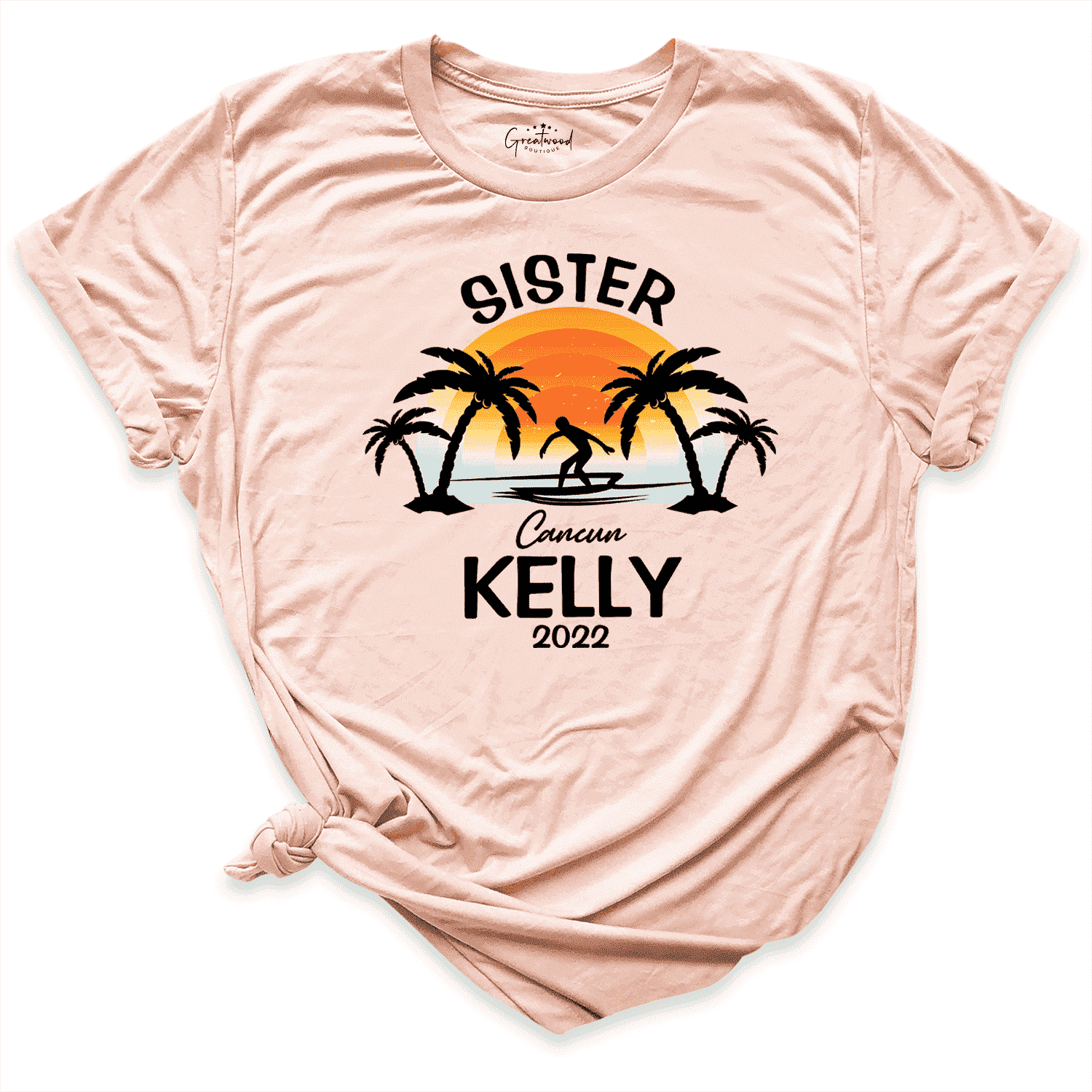 Cancun Custom Shirt Peach - Greatwood Boutique