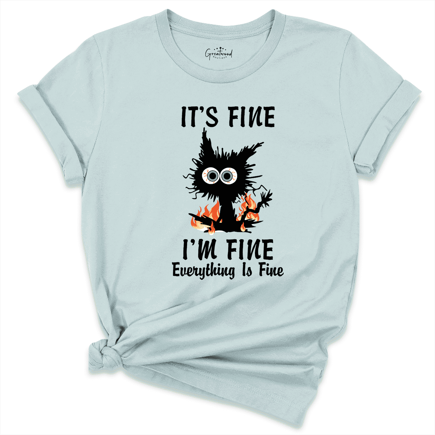 It’s Fine I’m Fine Everything Is Fine Shirt Blue - Greatwood Boutique