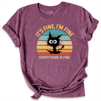 It's Fine I'm Fine Everything Is Fine Shirt Maroon - Greatwood Boutique