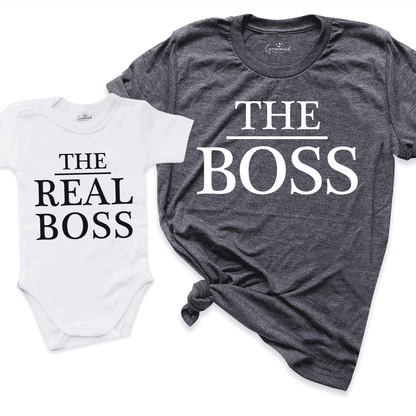 The Boss Father and Son Matching Shirt D.Grey - Greatwood Boutique