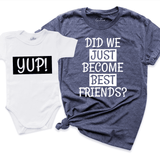 Did We Just Become Best Friends? Yup Shirt  Navy - Greatwood Boutique