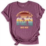 Happiness Is A Day At The Bike Ride Shirt Maroon - Greatwood Boutique