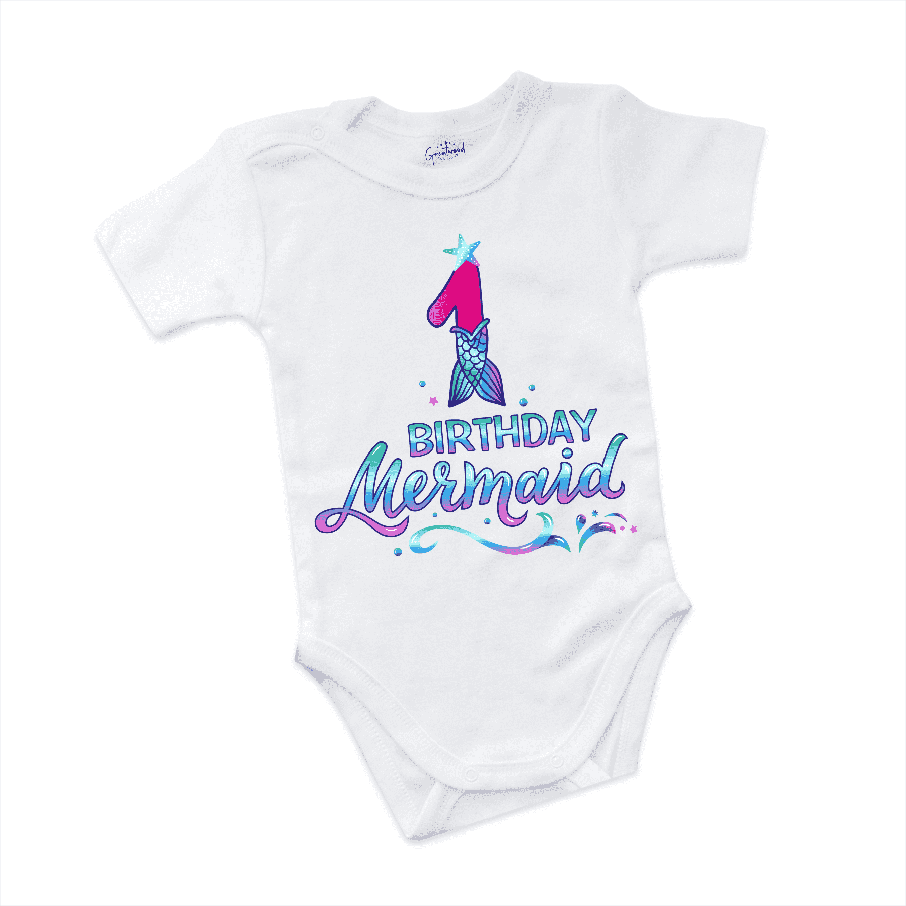 mermaid birthday girl shirt 2- Greatwood Boutique