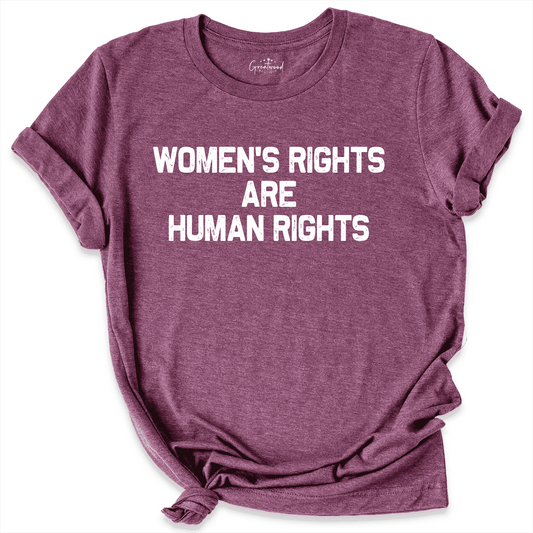 Womens Rights Are Human Rights Shirt maroon - Greatwood boutique