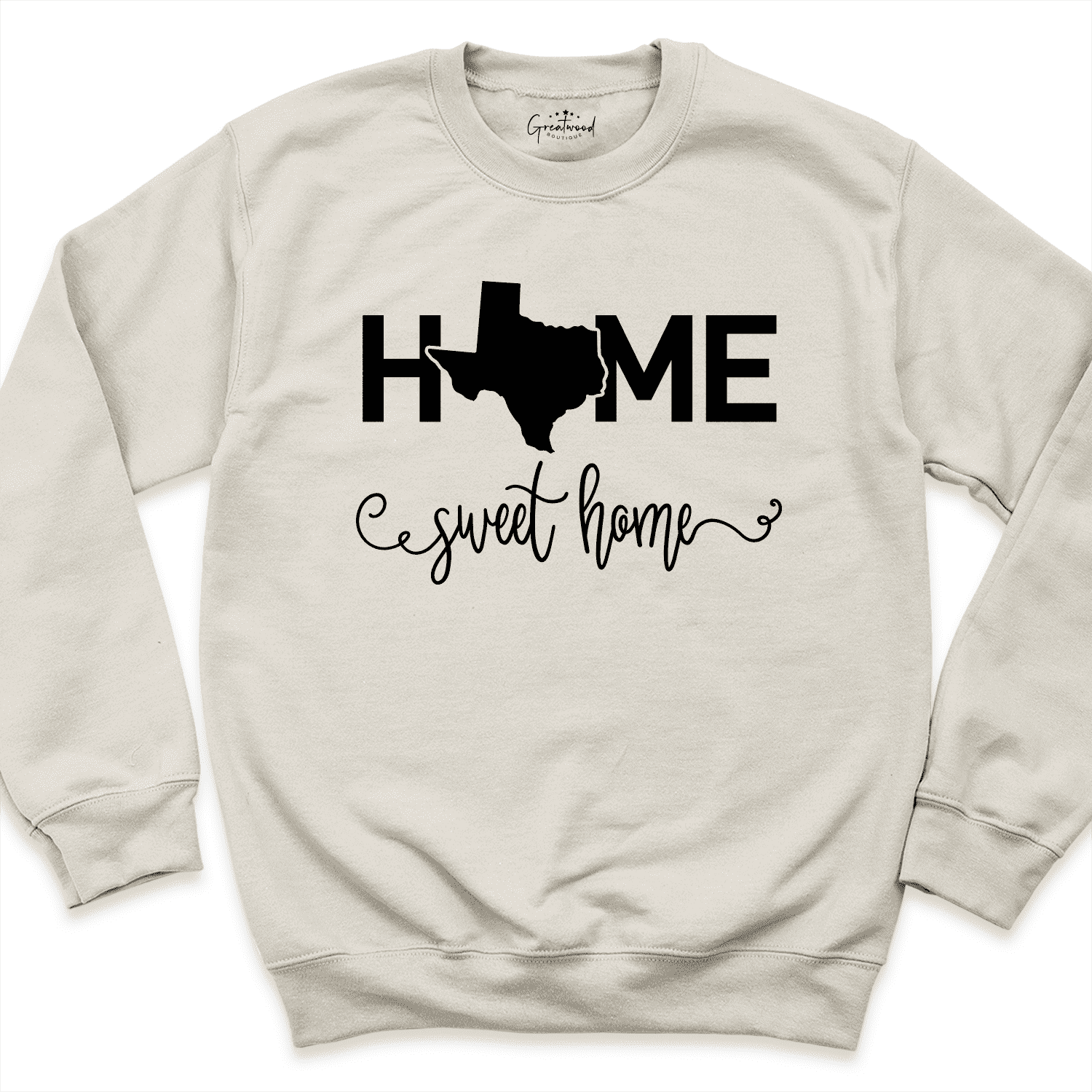 Home Sweet Home Texas Sweatshirt Sand - Greatwood Boutique