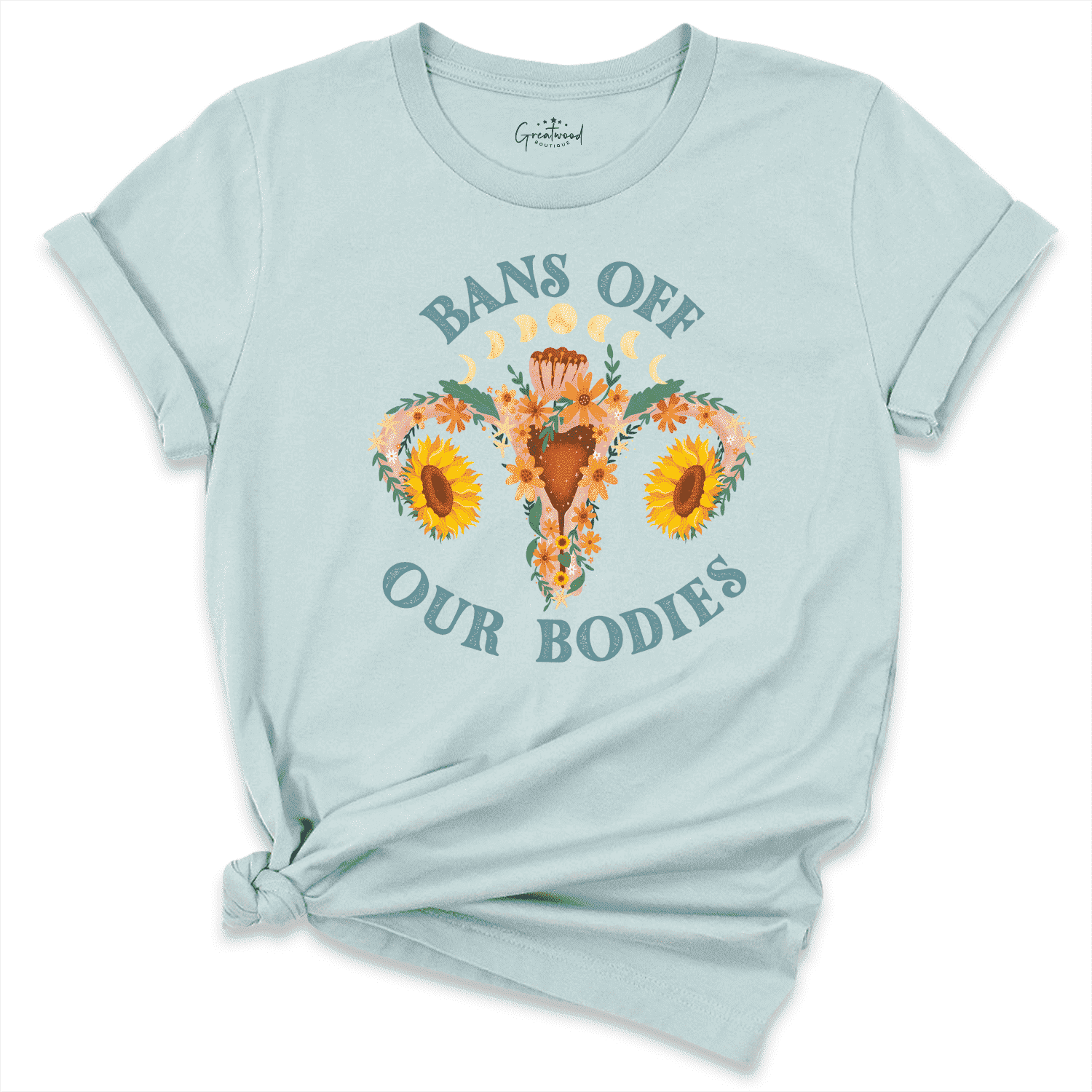 Bans Off Our Bodies Shirt blue - Greatwood Boutique