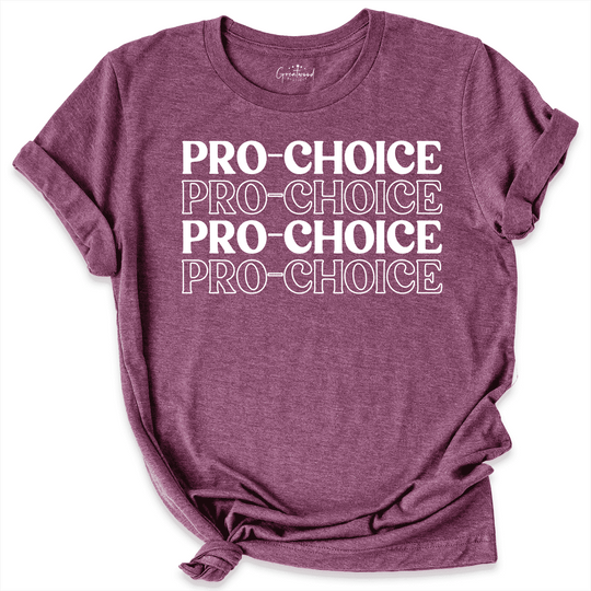 Pro Choice Shirt maroon - Breatwood Boutique
