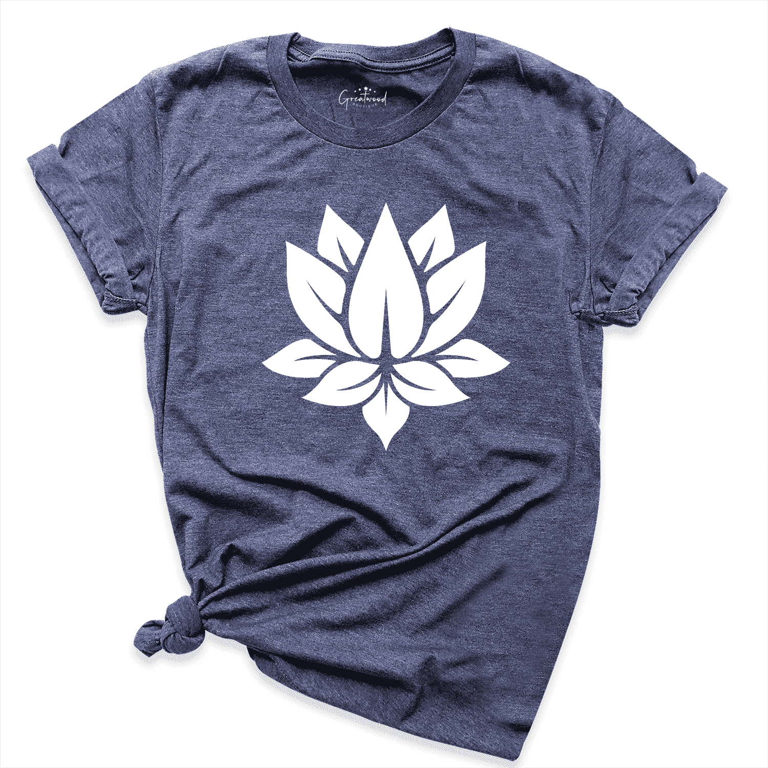 Lotus Flower Shirt Navy - Greatwood Boutique
