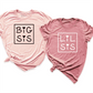 Big & Lil Sister Shirt Peach - Greatwood Boutique