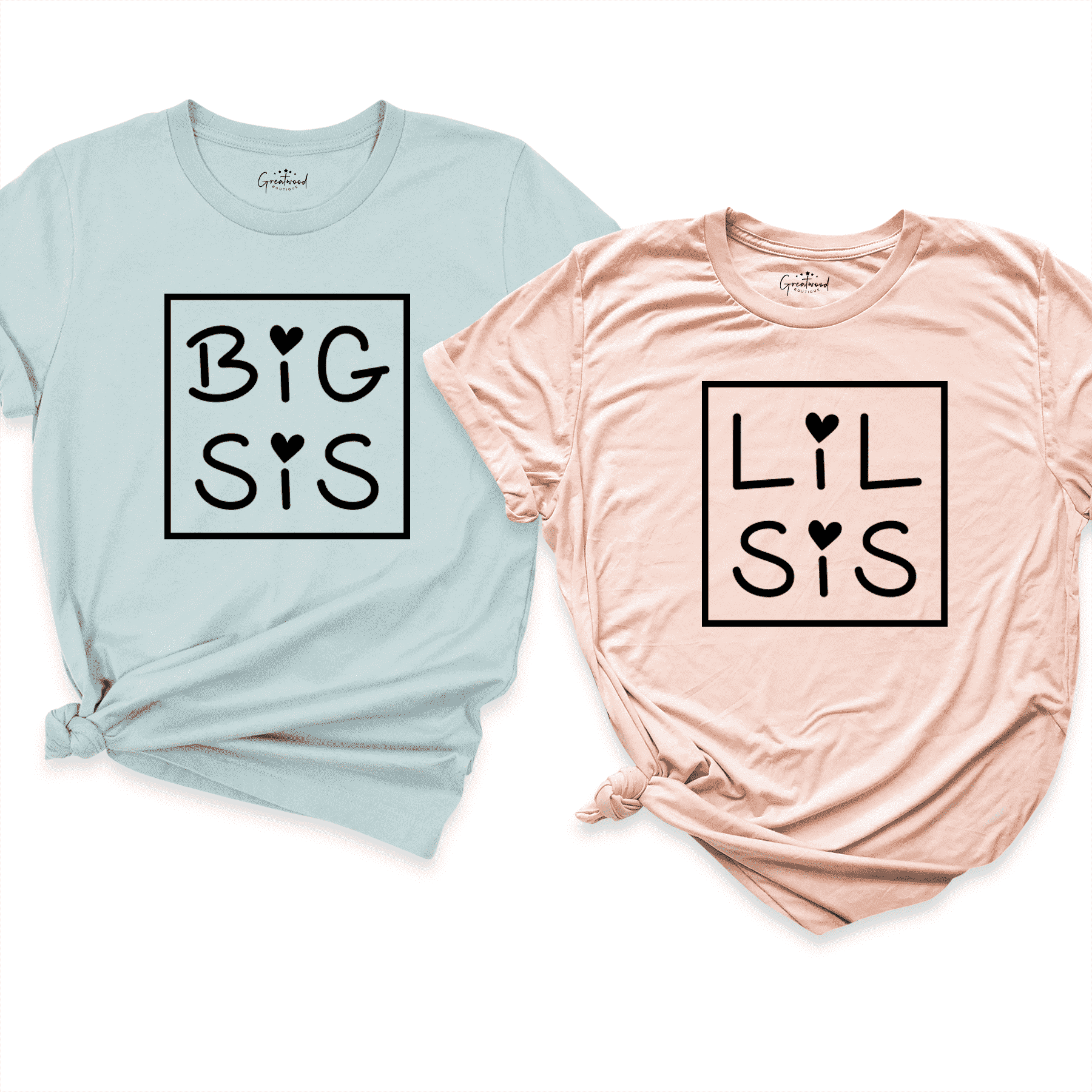 Big & Lil Sister Shirt Blue - Greatwood Boutique