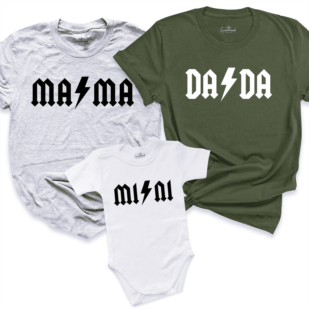 Mama Dada Mini Shirt Grey - Greatwood Boutique