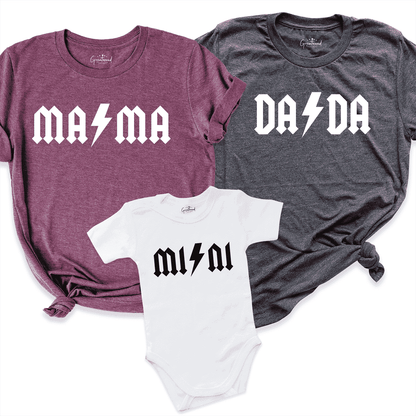 Mama Dada Mini Shirt Maroon - Greatwood Boutique