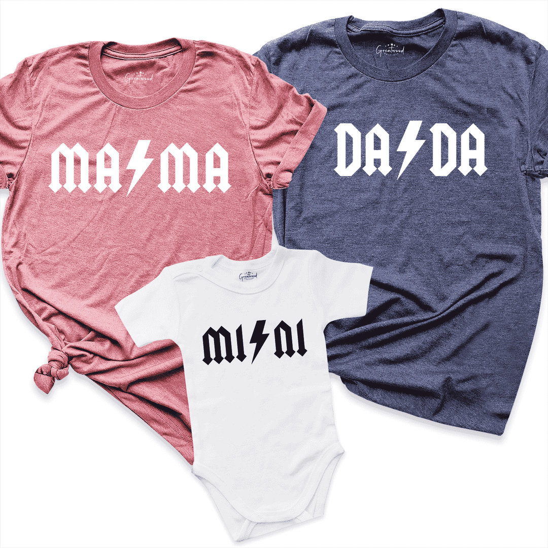 Mama Dada Mini Shirt Mauve - Greatwood Boutique