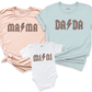 Leopard Mama Dada Mini Shirt Peach - Greatwood Boutique