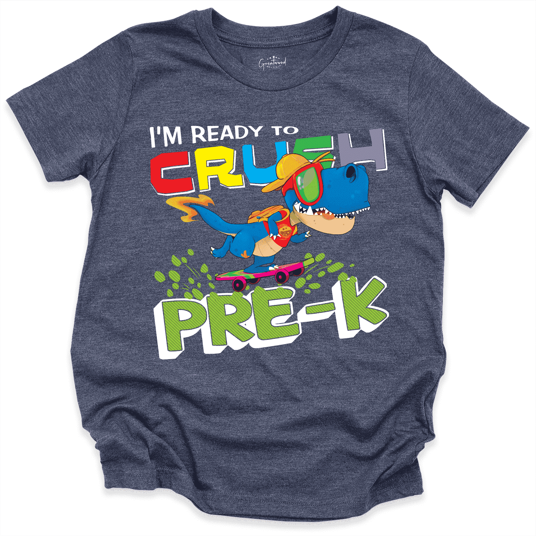 Pre-K Grade Shirt Navy - Qreatwood Boutique