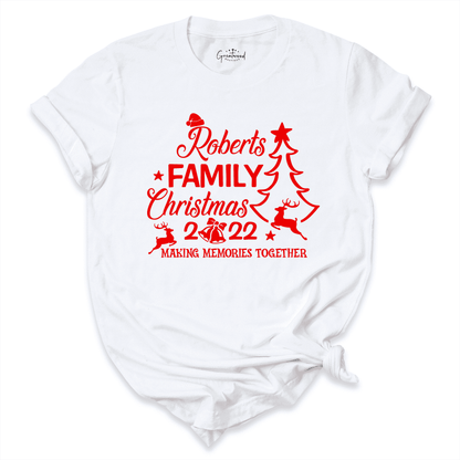 Christmas Family Name Custom Shirt White - Greatwood Boutique