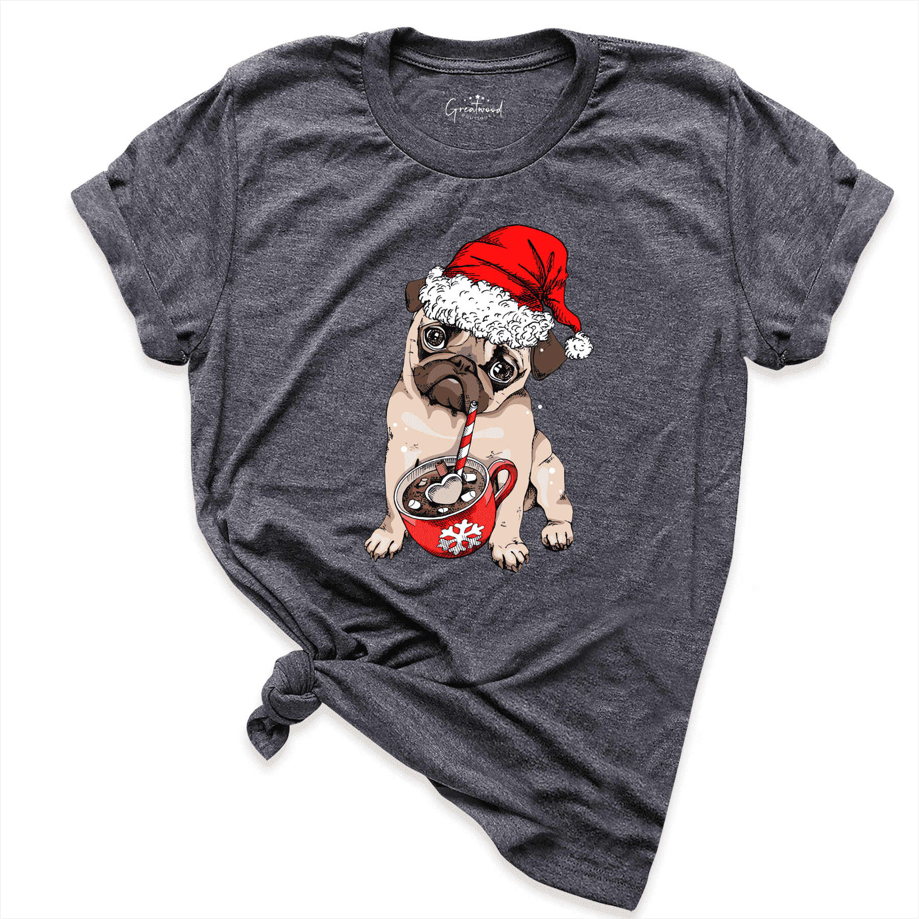 Christmas Paw Shirt D.Grey - Greatwood Boutique