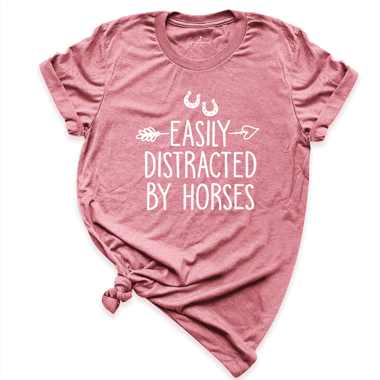 Easily Distracted By Horses Shirt Mauve - Greatwood Boutique