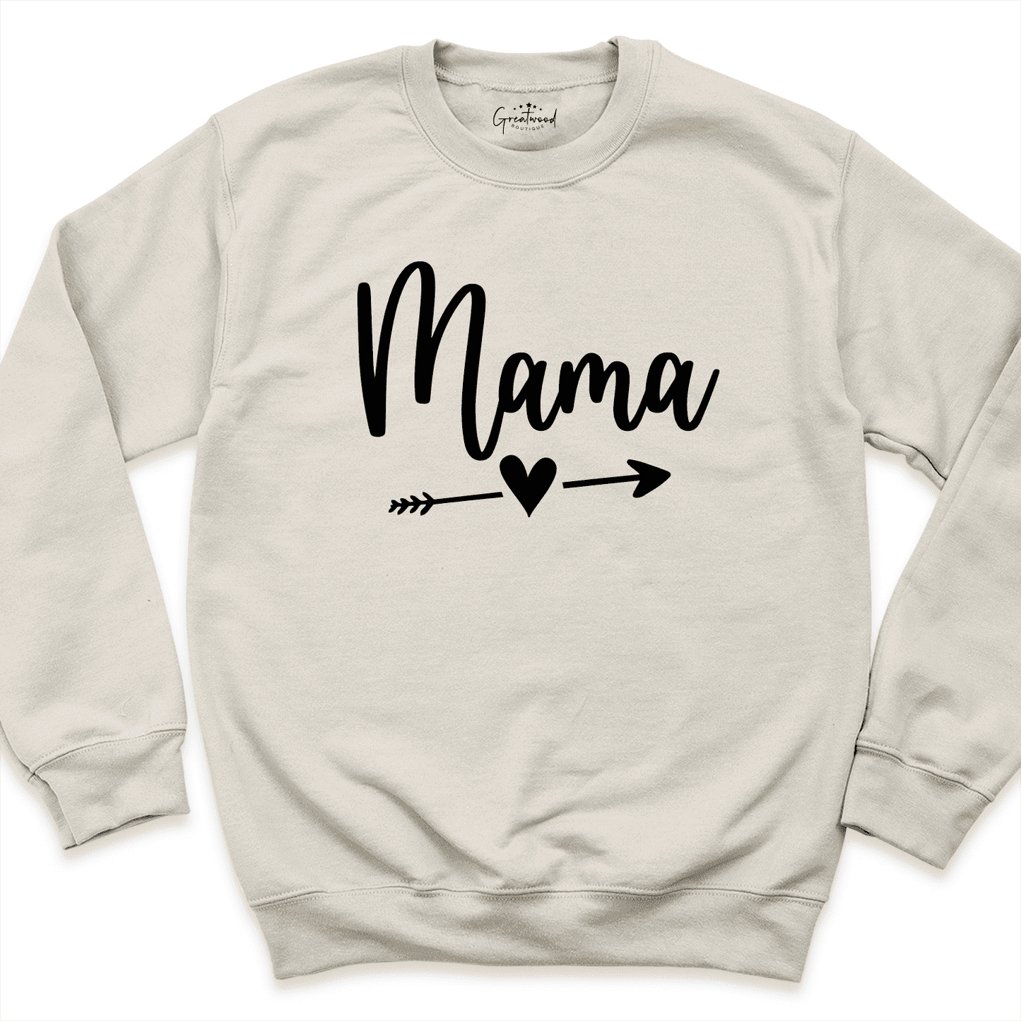 Mom Arrow Sweatshirt Sand - Greatwood Boutique