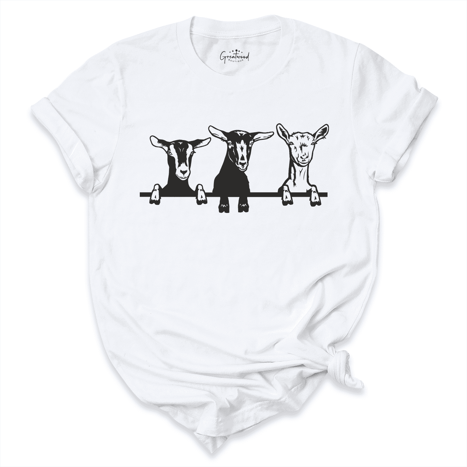 Cute Goats Shirt White - Greatwood Boutique