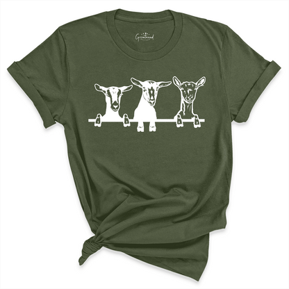 Cute Goats Shirt Green - Greatwood Boutique