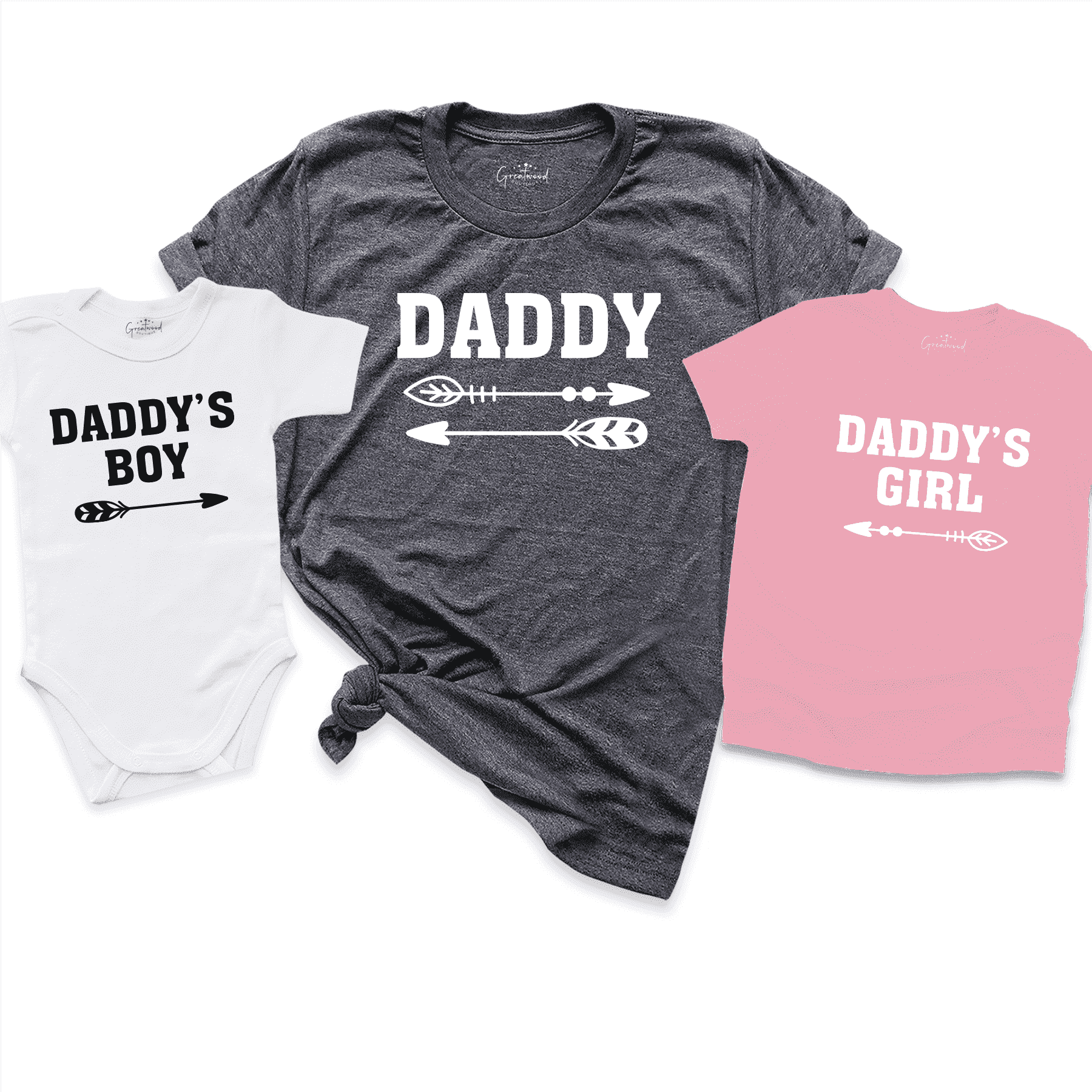 Daddy's Boy & Girl Shirt D.Grey - Greatwood Boutique
