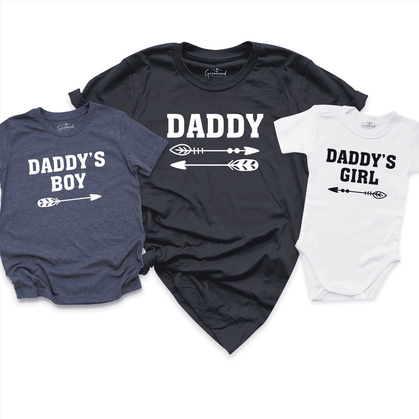 Daddy's Boy & Girl Shirt Black - Greatwood Boutique