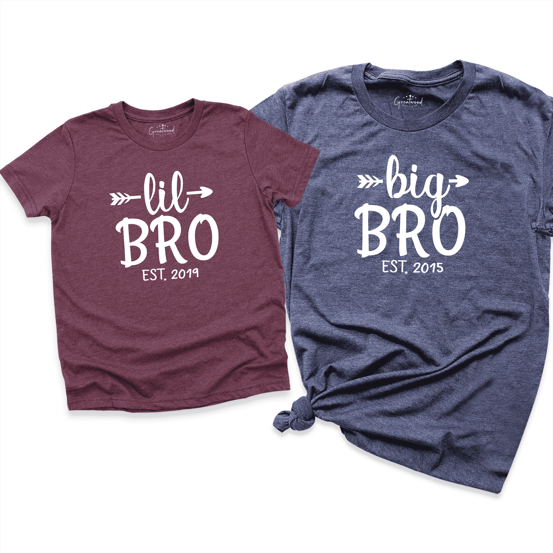 Big & Lil Bro Shirt Navy - Greatwood Boutique