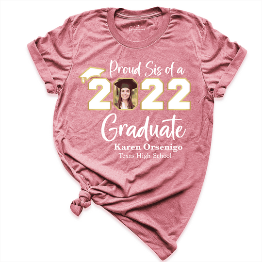Custom Graduation Shirt Mauve - Greatwood Boutique