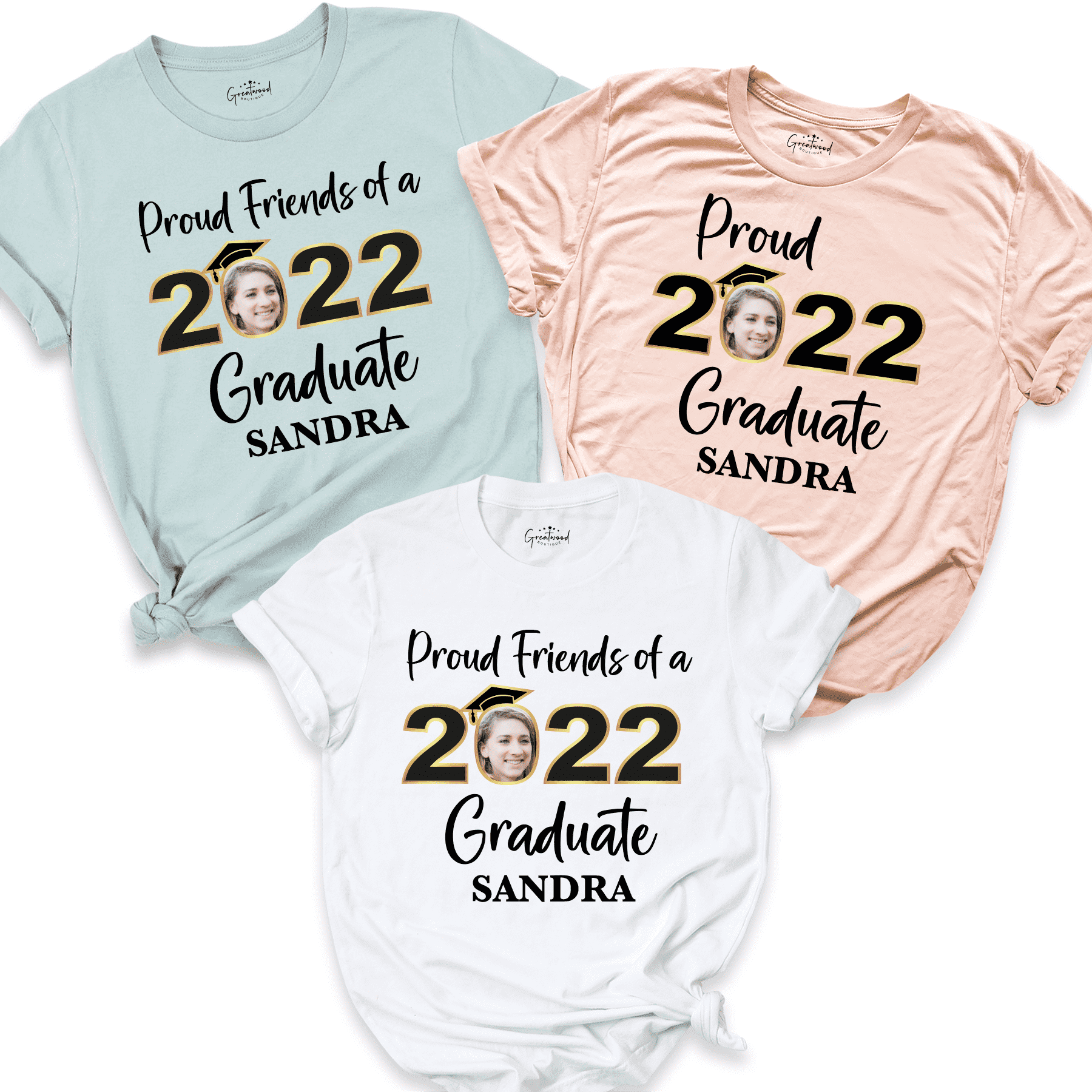 Personalized Graduation Firends Shirt Blue - Greatwood Boutique