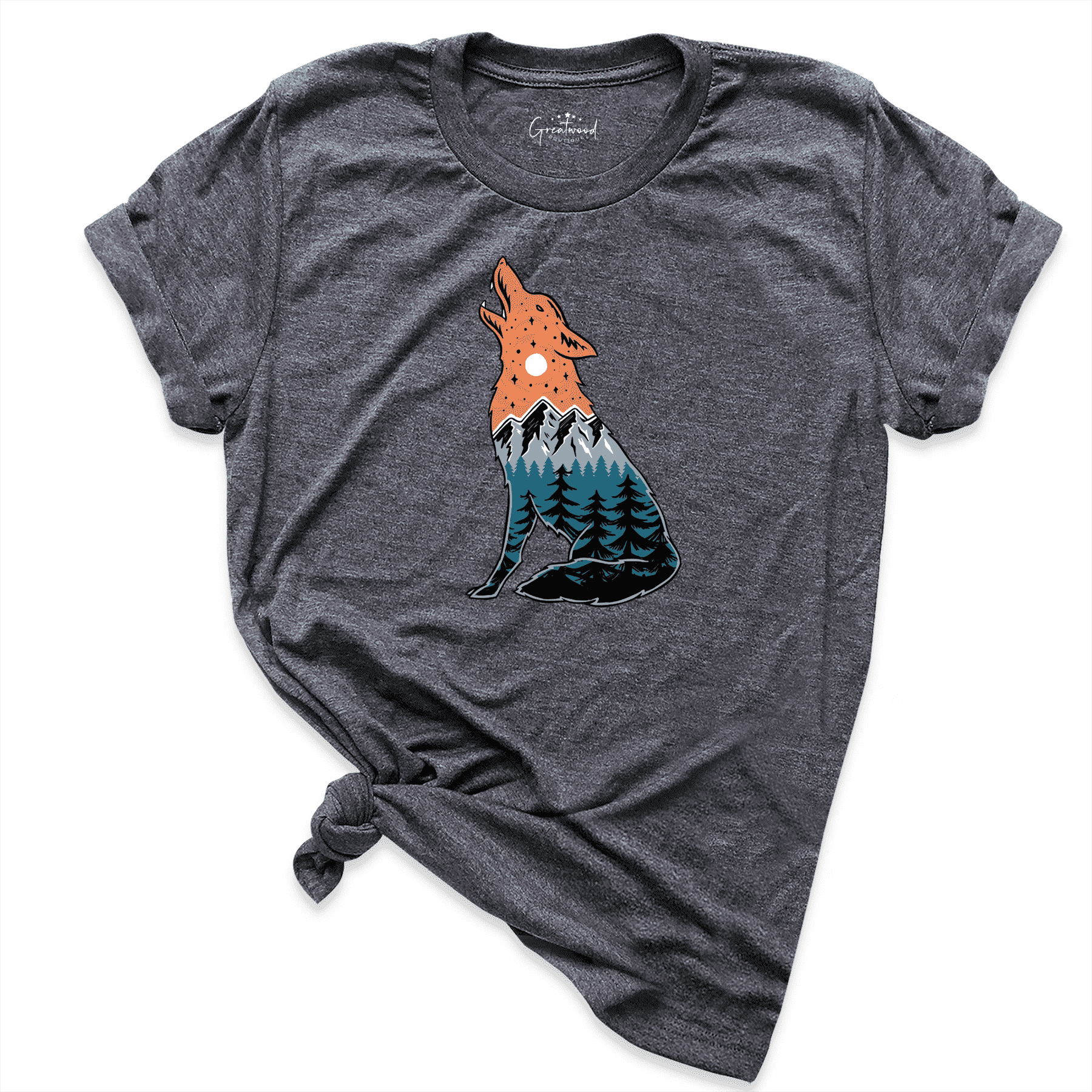 Wolf Shirt D.Grey Greatwood Boutique