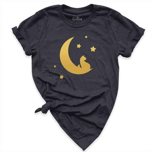Cat And Moon Shirt Black - Greatwood Boutique