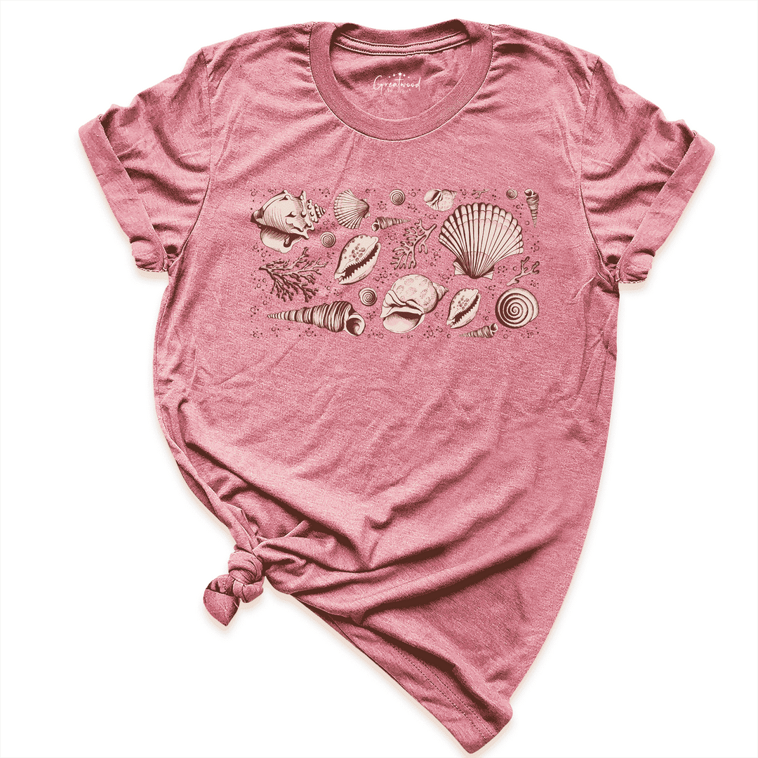 Vintage Seashell Shirt Mauve - Greatwood Boutique