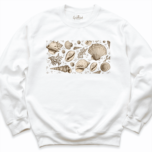 Vintage Seashell Sweatshirt White - Greatwood Boutique
