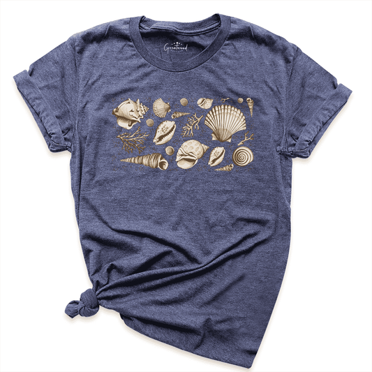 Vintage Seashell Shirt Navy - Greatwood Boutique