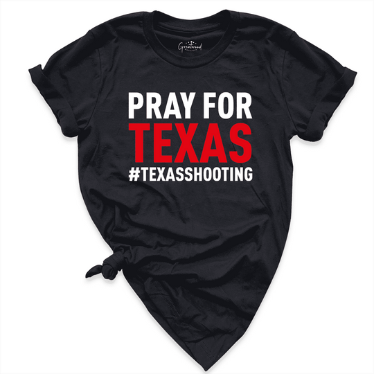 Pray For Texas Shirt Black - Greatwood Boutique